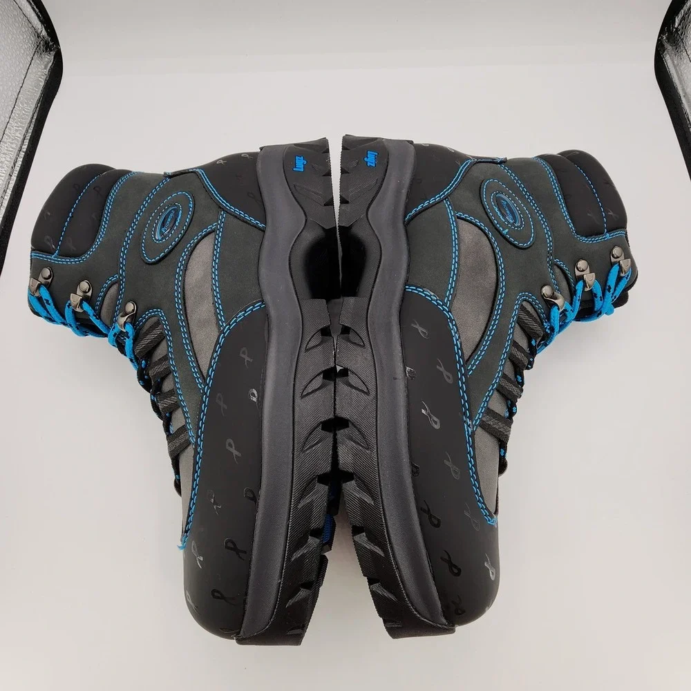 Lugz x Psychworld Ridgeline Chukka Boots Mens 10 Black & Blue Lace Up NEW in Box